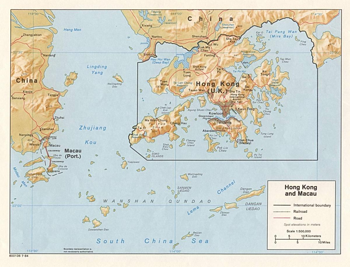 kaart van barra Macau