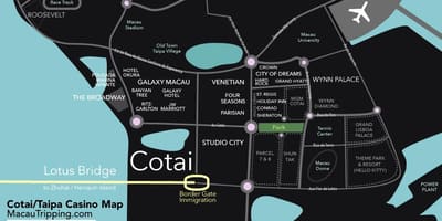 Kaart van Macao cotai