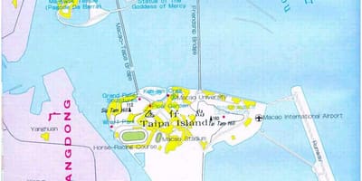 Kaart van de stad Macau
