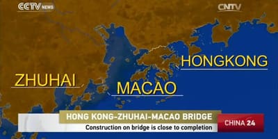 Hong kong-Macau bridge-kaart
