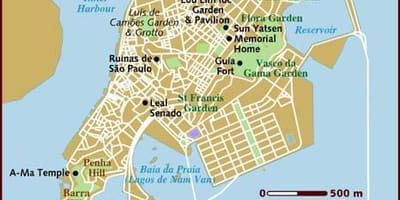 Macau kaart in het engels
