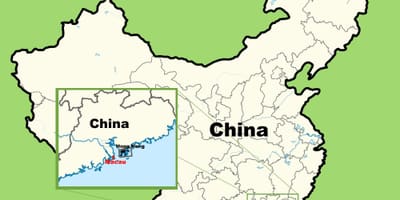 Macau kaart van azië