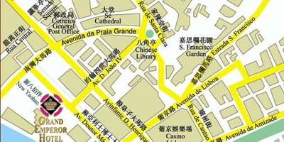 Kaart van Macau sauna