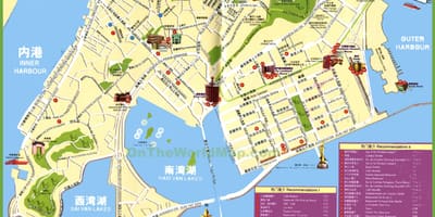 Toeristische plekken in Macau kaart